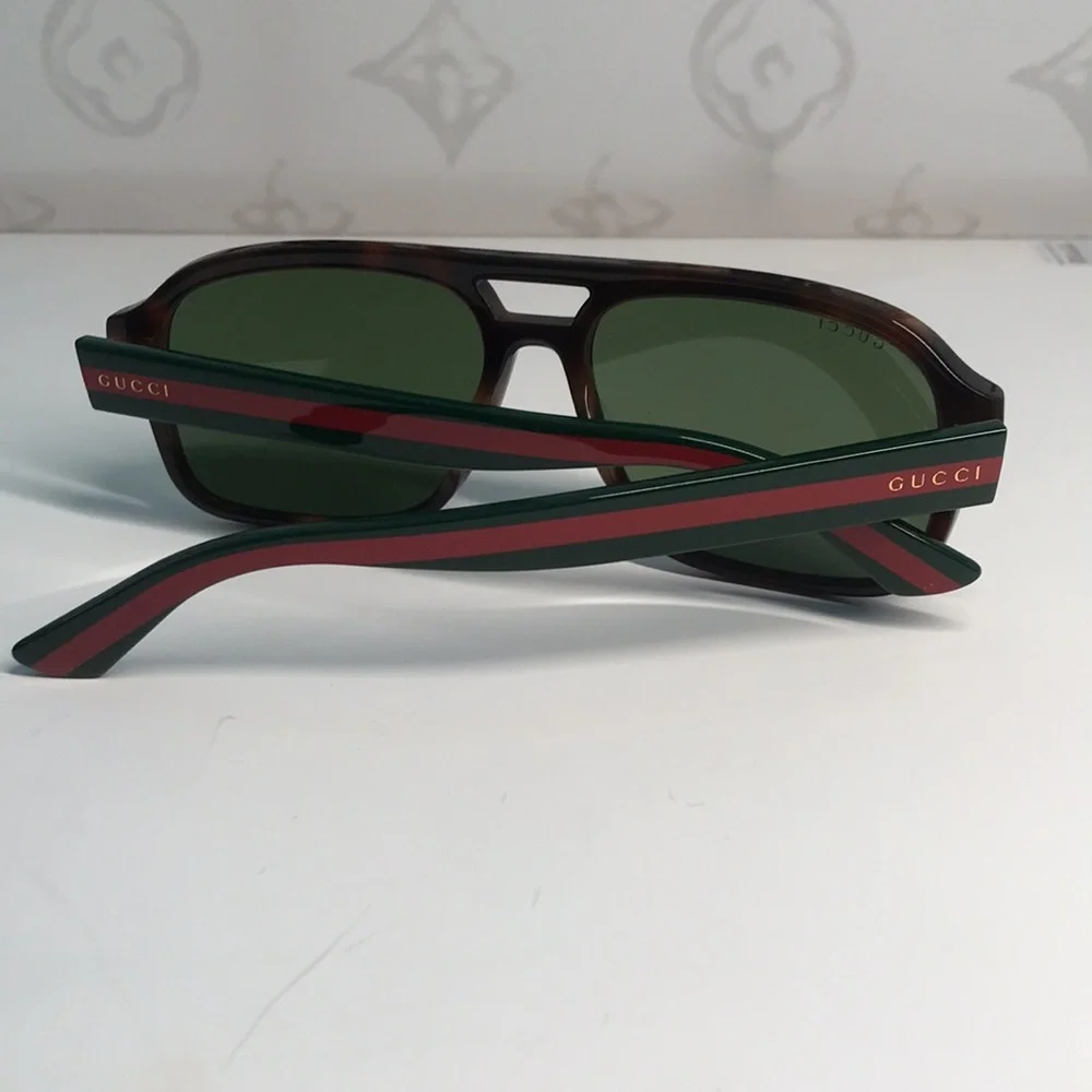 Authentic ✨ Brand New Gucci GG0925S 002 Aviator Sunglasses – Havana Frame with G